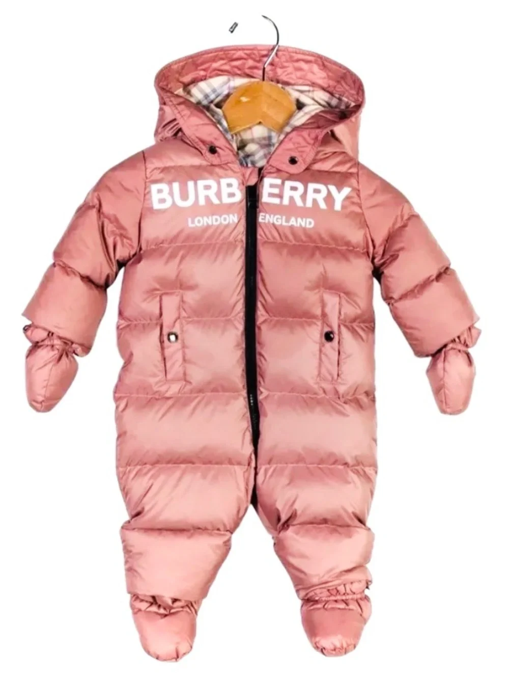 Burberry Baby Snowsuit With detachable Mittens & Booties / 6 Months NEW